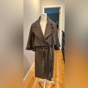 Zannza Couture wrap faux suede lightweight coat . Size small.